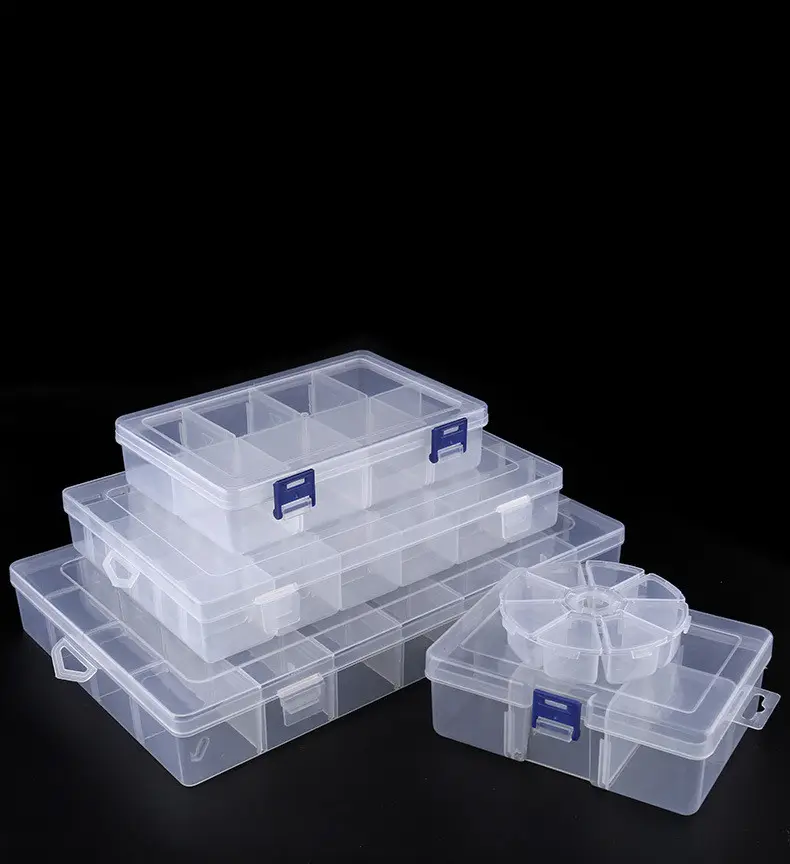 1-36 Grids Plastic Storage Box Adjustable Divider Removable Grid Compartment Plastic Container Storage Box For Rhinestone Pill