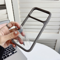 Coques de téléphone transparentes anti-rayures et anti-choc en TPU+PC pour iPhone 18 17 16 15 Pro Max – Coque unie transparente