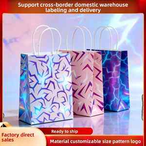 <span class=keywords><strong>Sac</strong></span> en papier kraft d'anniversaire à thème KPOP, motif éclairs et poudre violette, thème Sorcière <span class=keywords><strong>de</strong></span> la chasse aux explosions transfrontalières, cadeau <span class=keywords><strong>de</strong></span> groupe - Product Image 3