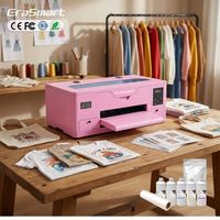 EraSmart A3 XP600 Impresora Digital de Camisetas Rosa Pequeña de 35cm, Impresora DTF Rollo a Rollo, Nueva Condición