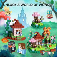 200 pièces Blocs de construction magnétiques Dream House, jouets en cubes de plastique pour enfants 3+, ensemble de construction magnétique inspiré du jeu de construction