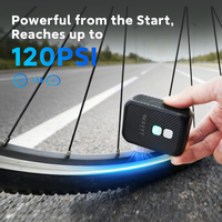 Pompe à air pour vélo avec gonfleur de pneus en plastique ABS, batterie 4000 mAh, moniteur de pression des pneus 12 V avec affichage analogique