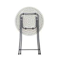 Hochleistungsfähiger Leichtgewichtiger Kunststoff Klappbarer Picknicktisch Rund Faltbar Modular Stapelbar für Outdoor-Restaurantnutzung