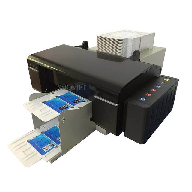 Automatic Double Sided Id Card Printing Machine with 51pcs Tray for Epson L800 Inkjet Printer