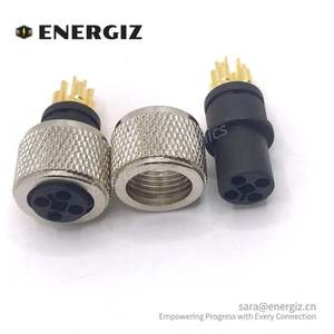 Werkseitige Lieferung IP67 Wasserdichter <span class=keywords><strong>3</strong></span> PE 4-poliger M12-T-Code-Stecker für Form kabel - Product Image 5