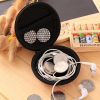 Sac de rangement pour écouteurs, câble de données et chargeur, en EVA, portable, léger et durable, boîte carrée à fermeture éclair pour la plage et les activités de plein air