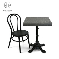 Table à manger carrée moderne en bois coréen, finition de qualité, pour usage extérieur en restaurant, café, buffet – Vente en gros à prix abordable