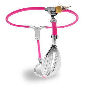 Ceinture de chasteté réglable en acier inoxydable, noir et rose, culotte invisible, dispositif verrouillable, sous-vêtements bondage, slips 100% jouets sexuels - Product Image 5