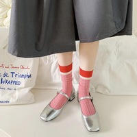 Chaussettes de créateur antidérapantes à blocs de couleur, en coton premium, bout sans couture, extensibles, respirantes, séchage rapide, usage quotidien