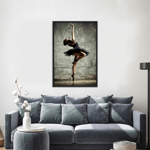 Modern Woman Mural <b>Canvas</b> Art: Elegant Girl Room Decor Print,BLACK <b>FRAMED</b> <b>CANVAS</b> - Product Image 3