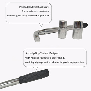 L Type Telescoping Tire Wrench 17 19 21 23mm <b>Sockets</b> Car Truck Lug Nut Tool-001 - Product Image 3