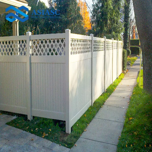 Chiuso-top Privacy giardino recinzione decorativa giardino esterno recinto bianco plastica Pvc casa verde plastica di plastica parete di bambù