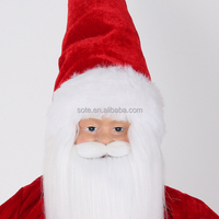 SOTE Haute Qualité Père Noël 18 Pouces Rouge En Peluche Transportant Cadeau Bonbons Sac Debout Intérieur Décorations De Noël