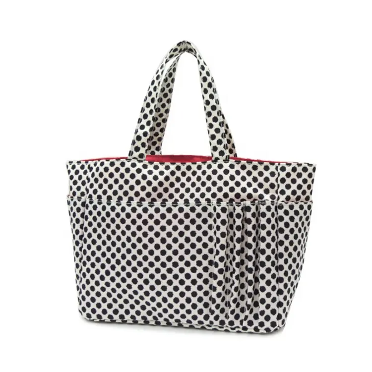 New Design Dots Printed Woman Single Shoulder Bag Multifunctional Large Capacity Handbag Tote Bag