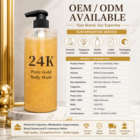 Gel Douche et Bain Hydratant et Éclaircissant de Luxe à l'Or Pur 24K pour Femmes – Marque Privée OEM/ODM Disponible