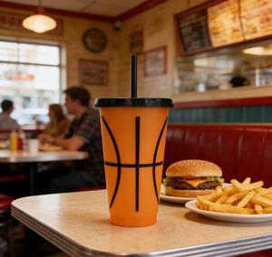 Vaso de Plástico Reutilizable con Tapa para Bebidas Frías, Regalo para Fanáticos del Baloncesto, Recuerdo de Fiesta Deportiva, Gran Capacidad - Product Image 1