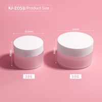 Pot cosmétique en plastique PP givré blanc mat rond de 30g 50g vide avec couvercle pour crème visage et baume à lèvres – Vente en gros