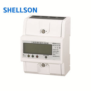 Multifunción <span class=keywords><strong>Din</strong></span> Rail LCD Retroiluminación kWh 6-80A 3 Fase 4 Cable Tipo de riel electrónico Medidor eléctrico - Product Image 1