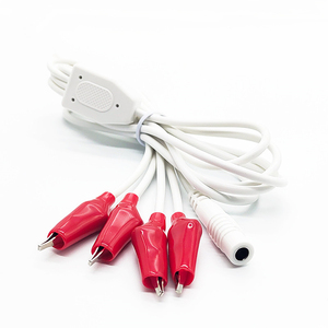 Maßgefertigte 4-in-1 Weiße Krokodilklemmen zu 2mm 4mm Bananenstecker Kabel Krokodilklemme Testkabel - Product Image 3