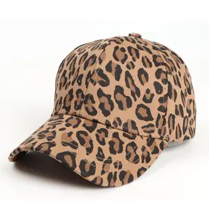 Moda Esporte Baseball Cap ajustável leopardo impressão bola Caps Cheetah Print Baseball Hat