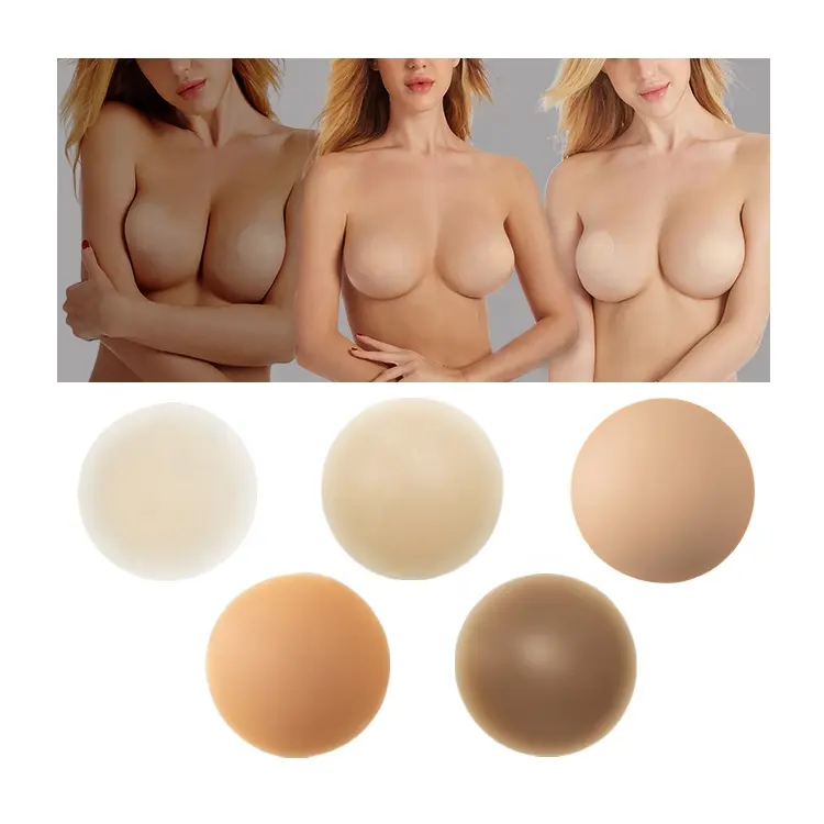 Fashion Self Adhesive Bra silicone Breast Invisible Seamlesss Nipple covers pasties