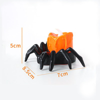 Lampe décorative à piles LED sans flamme en forme d'araignée d'Halloween pour la décoration de table et d'ambiance à la maison