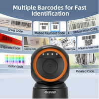 Lector de Códigos de Barras Inalámbrico JINGXIN Resistente a Caídas de 1.5m, 640*480, 120fps, Bluetooth, Manos Libres, para Sistema POS de Supermercado