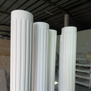 Durable Polyurethane Foam PU Decorative Roman <strong>Columns</strong> Moulding Popular Style New Design For Sale <strong>Plastic</strong> Building Materials - Product Image 1