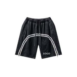 OEM Street Hip Hop Sports Washed Batik <b>Zipper</b> <b>Men's</b> <b>Shorts</b> Casual Drawstring Elastic Waist <b>Shorts</b> for <b>Men</b> - Product Image 1