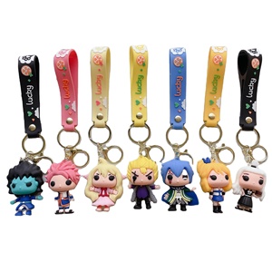 Cool Anime <span class=keywords><strong>FAIRY</strong></span> <span class=keywords><strong>TAIL</strong></span> Silicone porte-clés créatif dessin animé sac à dos pendentif en caoutchouc Figure porte-clés en gros - Product Image 1