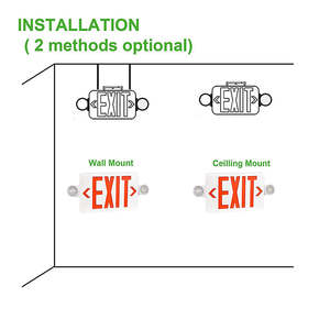 Cabezal ajustable LED rojo-Con luces de emergencia-Listado UL - Product Image 5