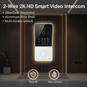 Videoportero Biométrico Hiwink con Reconocimiento de Palma, Kit de Entrada IP de 2 Cables, Aleación de Aluminio, IP65 Impermeable, <span class=keywords><strong>Intercomunicador</strong></span> para Apartamento - Product Image 1