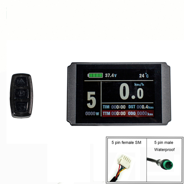 Greenpedel KT Ebike LCD8H Display 24V 36V 48V USB SM Waterproof Connector Electric Bicycle Accessories E-Bike LCD Display