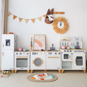 <span class=keywords><strong>Cuisine</strong></span> en bois d'intérieur écologique et non toxique, ensemble de jeu unisexe adapté aux bébés, jouets de <span class=keywords><strong>cuisine</strong></span> combinés, maison de poupée, jeu d'imitation - Product Image 3