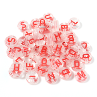 Perles de lettres en acrylique 7 mm, perles rondes alphabet, couleurs mélangées, pour la fabrication de bracelets, colliers, bijoux, artisanat fait main