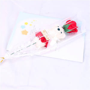 Tanabata San Día de San Valentín Jabón artificial Flores Rosa única Clavel Oso Flor Rosas Regalo Creativo Día DE LA MADRE Bajo MOQ - Product Image 2