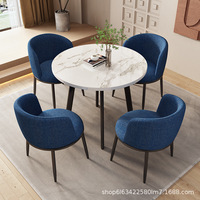 Ensemble table et chaises de réception en PU simple pour bureau commercial, zone de détente invités, balcon, petite table