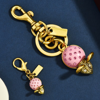 Porte-clés souris mignon, breloque en métal animal de dessin animé, pendentif pour clés de voiture, sac, ornement, petit cadeau raffiné pour femmes et filles