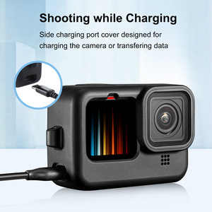 Étui de protection en Silicone pour caméra <span class=keywords><strong>GoPro</strong></span> <span class=keywords><strong>Hero</strong></span> 12 <span class=keywords><strong>11</strong></span> 10 9, <span class=keywords><strong>avec</strong></span> couvercle latéral pour objectif, <span class=keywords><strong>accessoires</strong></span> - Product Image 5