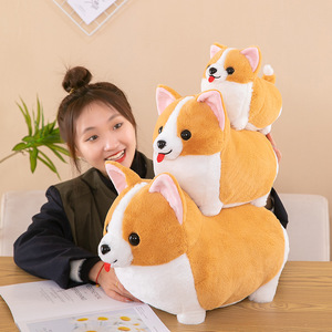 Venta al por mayor <span class=keywords><strong>de</strong></span> peluches: Adorable perro Corgi con bufanda, almohada <span class=keywords><strong>de</strong></span> perro, juguetes <span class=keywords><strong>de</strong></span> peluche personalizados para niños - Product Image 5