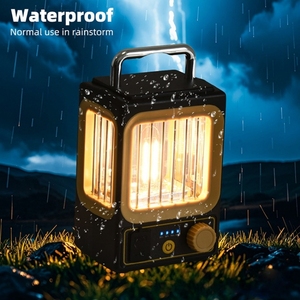 Lanterne de camping <span class=keywords><strong>LED</strong></span> <span class=keywords><strong>rechargeable</strong></span> avec panneau solaire, <span class=keywords><strong>lampe</strong></span> de poche de camping, batterie externe pour randonnée d'urgence - Product Image 6