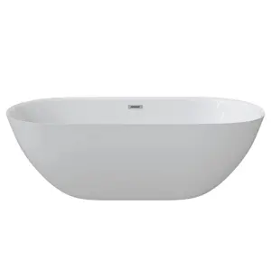 Matte White 5-year warranty best pure deep oval acrylic big space bathroom portable frees standing soak bath tub bathtub