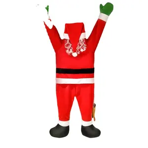 Yetişkin noel süslemeleri açık Santa asılı giysi süsleri süslemek için duvara tırmanıyor 2023