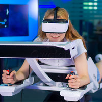 Simulateur de vol intérieur 9D VR Réalité virtuelle Machine de jeu volante Plate-forme de mouvement couchée Centres commerciaux Fabriqué en métal PC durable