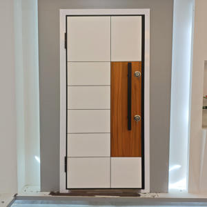 Porte d'entrée principale en acier TECHTOP de style moderne, antivol, avec isolation en nid d'abeille/laine de roche et serrure à 2/4 points pour appartements - Product Image 4