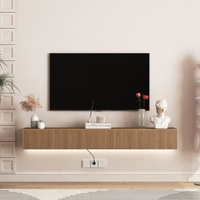 Soporte de TV Flotante para Montar en la Pared con 16 LED de Colores, Soporte de TV Moderno de 69 Pulgadas, Mueble de TV Flotante para Televisores de 55, 60 y 65 Pulgadas