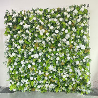 NINI Décoration de mariage tropicale populaire, toile de fond en herbe artificielle, arrangement floral en soie, fausses fleurs, murs de fleurs