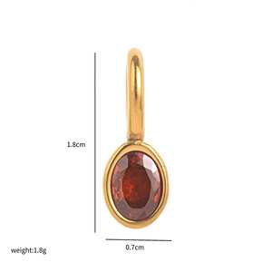 Collar con colgante individual DIY básico, perla <span class=keywords><strong>de</strong></span> oro <span class=keywords><strong>de</strong></span> 18 quilates, piedra natal <span class=keywords><strong>de</strong></span> 12 meses, abalorio del zodiaco <span class=keywords><strong>de</strong></span> acero inoxidable para niños con circón - Product Image 5