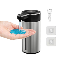 ST-03 Nouveau design Distributeur automatique de savon 400 ml 4 niveaux réglables Affichage LED Fenêtre de niveau visible Certifié CE FCC