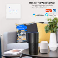 Interrupteur à double commande en forme de noyau ue/royaume-uni interconnexion Wifi étanche interrupteur intelligent variateur 1/2/3 Gang 1 voie norme européenne